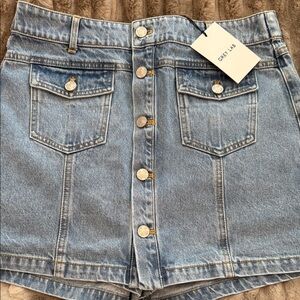 GREY LAB Blue Denim Skort with Button Detail.  Super cute!